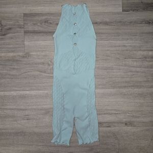 Poster Girl Turquoise Romper